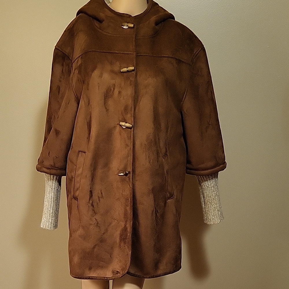 Brown Kids Hooded Coat